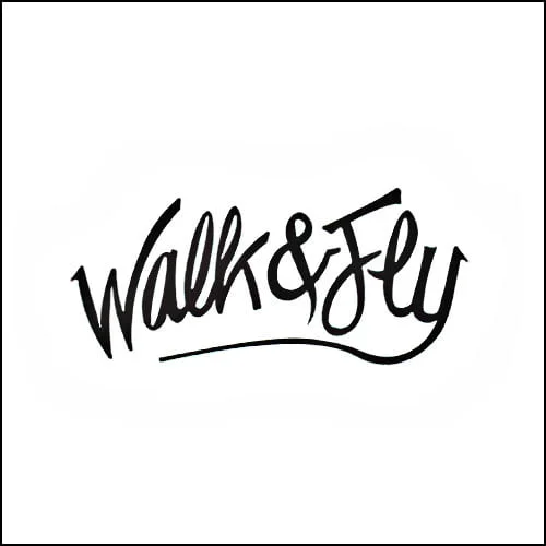 walk fly 29 Logotipo de lamarca de calzado Walk & Fly